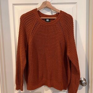 Chunky Crewneck Sweater in Burnt Orange by LOFT